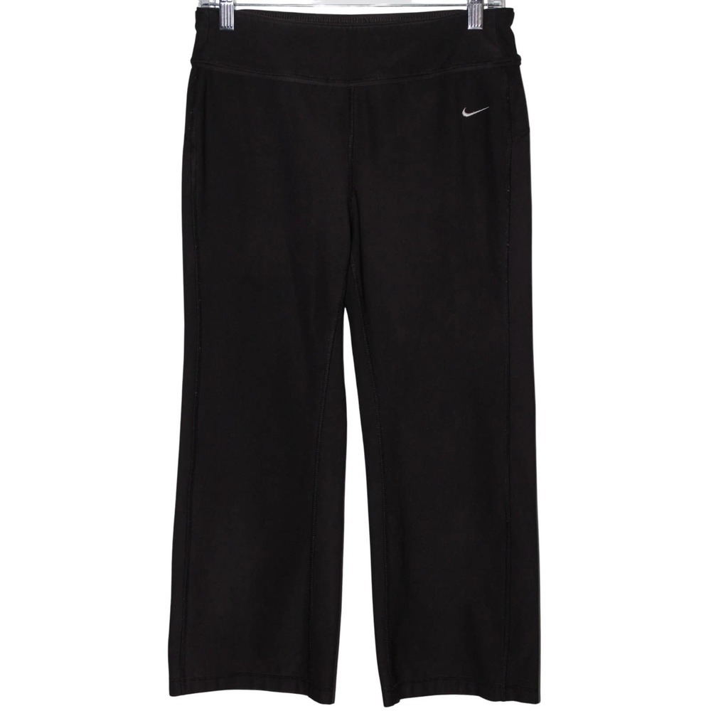 Women's Nike Fit Dry Capri Pants 274720-010 Black Cropped Leggings Pants Size S